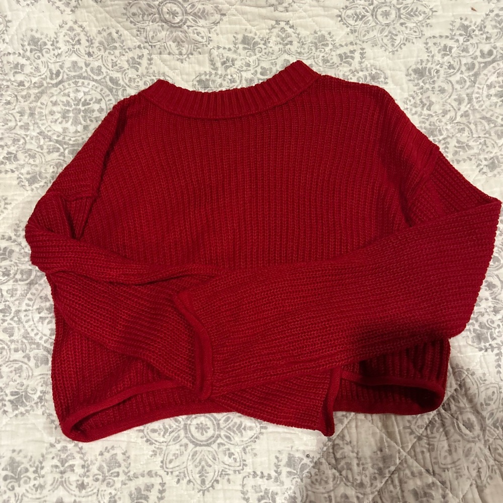 Wild Fable Vibrant Red Crew Neck Sweater